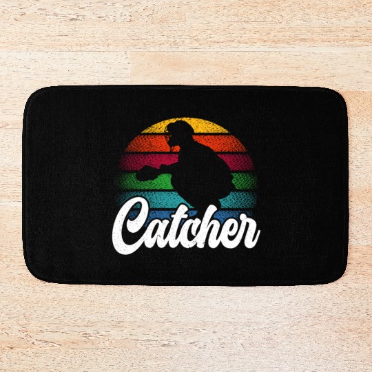 Baseball Lover Baseball Player Baseball Catcher Bath Mats