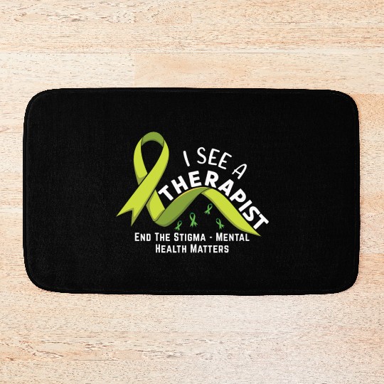 May Green End Stigma Mental Health Awareness Bath Mats