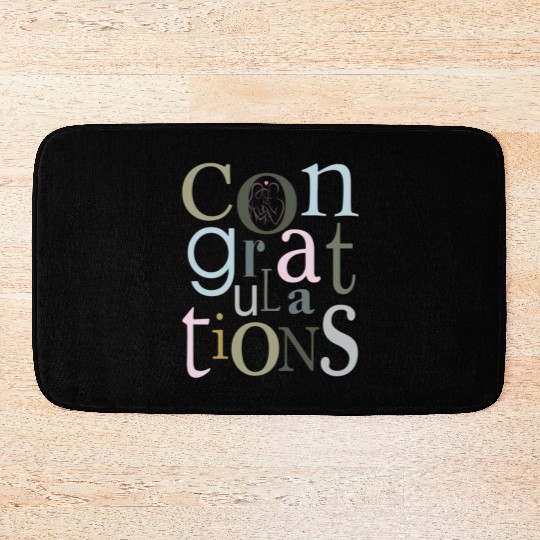 congratulations newborn baby Bath Mats