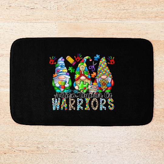 Autism Teacher Of Warriors Bath Mats