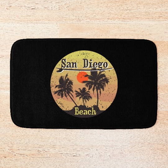 San Diego Beach Surfing Bath Mats 12166736 09