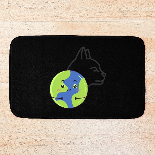 Save The Earth Its The Only Planet With Cat Bath Mats