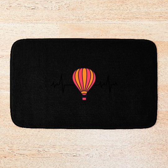 Hot Air Ballooning Hopper Balloon Heartbeat Bath Mats