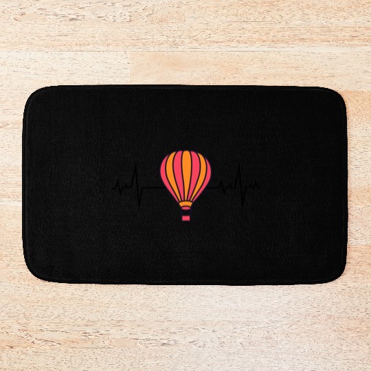 Hot Air Ballooning Hopper Balloon Heartbeat Bath Mats