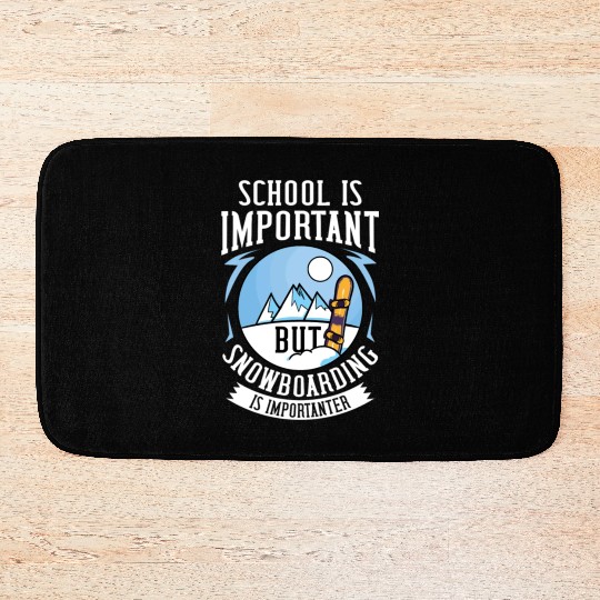 Snowboarding Mountain Funny Freestyle Snowboard Bath Mats