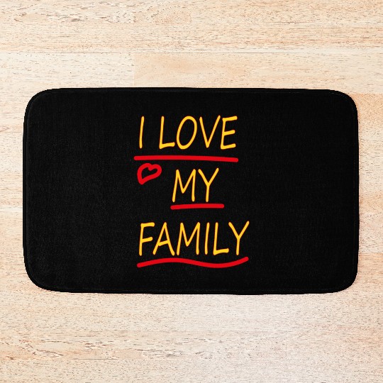 I Love my Family Bath Mats