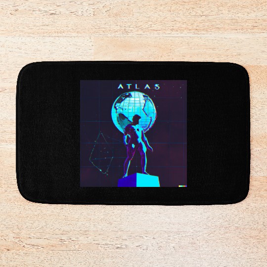 Synthwave Atlas Bath Mats