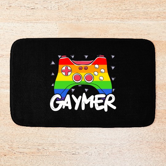 Gaymer Video Game Rainbow Pride Month LGBTQ Gay Bath Mats