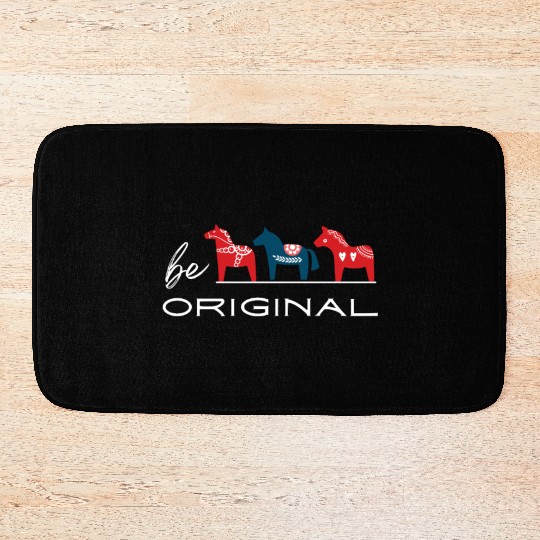 Sverige Sweden Swedish Dala Horse Dalecarlian Bath Mats