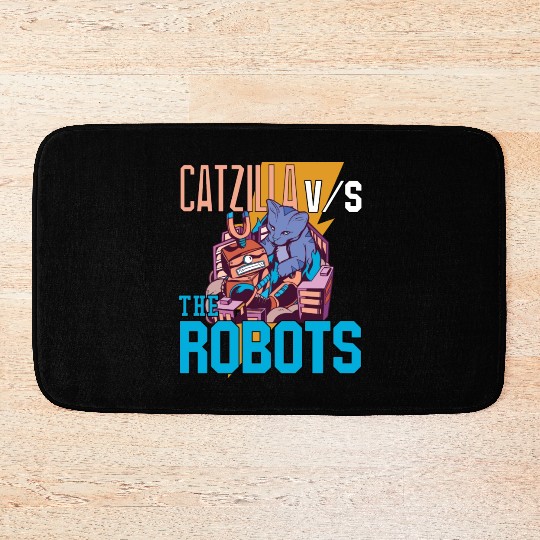 Catzilla Versus Robot Bath Mats