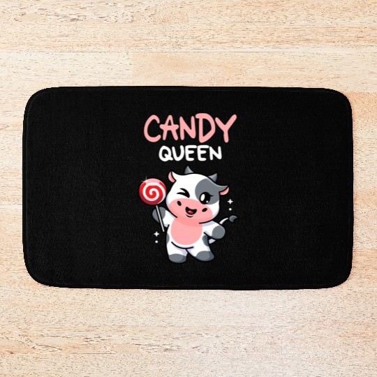 Candy Queen I Lollipop I Cow I Kids I Candy Bath Mats