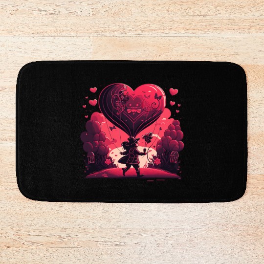 valentine's day Bath Mats