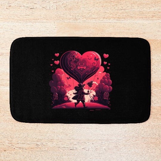 valentine's day Bath Mats