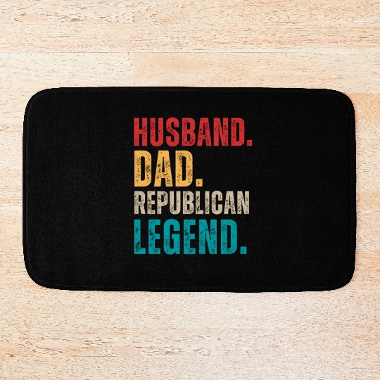 Husband Dad Republican Legend Republican Supporter Bath Mats