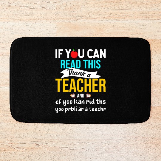 Teacher Appreciation 2023 Cute, Funny Teacher Bath Mats