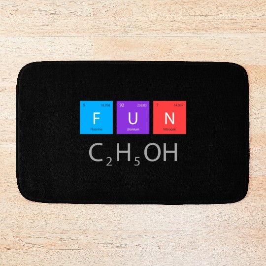Alcohol Ethanol Formula Chemistry Elements Drink Bath Mats