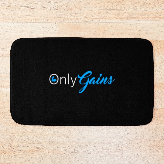 Only Gains fitness gym workout exercise sports Bath Mats