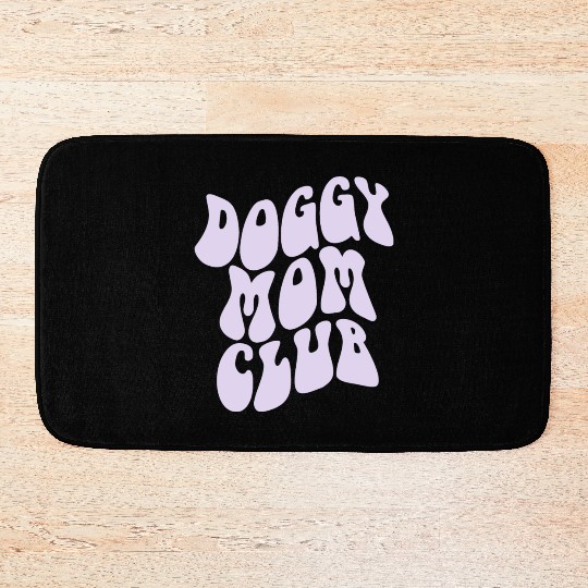 Dog Moms Club retro Pet Lover Bath Mats