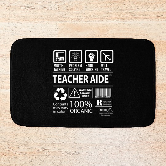 Teacher Aide Bath Mats - Multitasking Job Gift Item