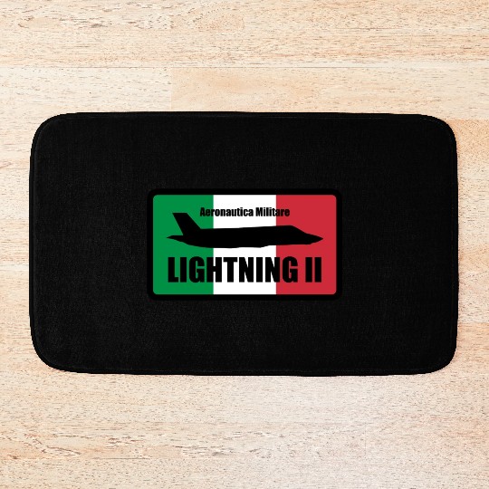 Italian F35 Lightning Small logo trending Bath Mats
