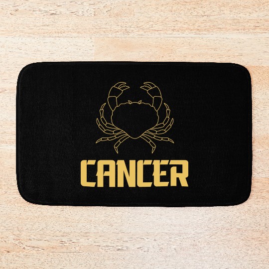 Cancer Zodiac Sign, astrology design, the crab Bath Mats