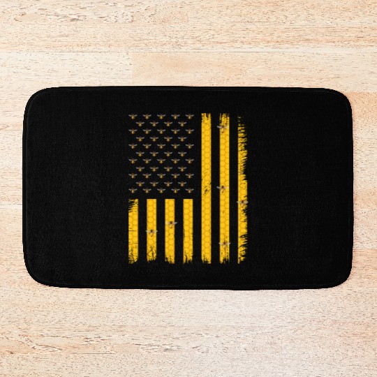 Beekeeper Usa Flag Bath Mats