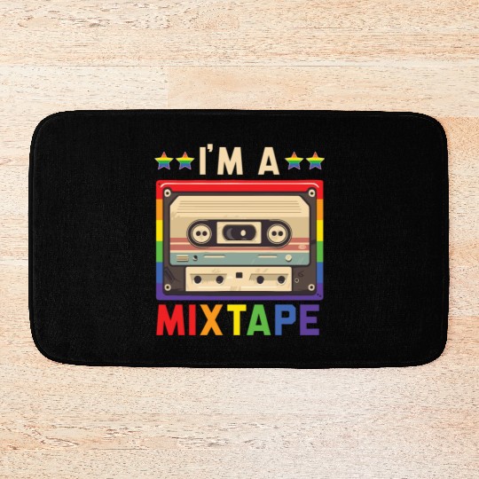 I'm A Mixtape Rainbow Pride Month LGBTQ Gay Pride Bath Mats