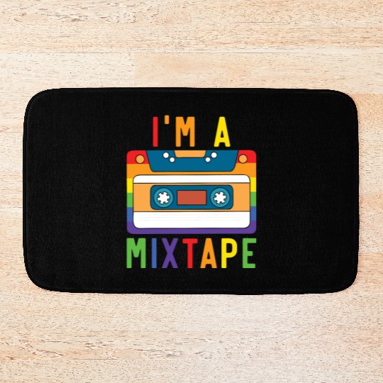 I'm A Mixtape Rainbow Pride Month LGBTQ Gay Pride Bath Mats