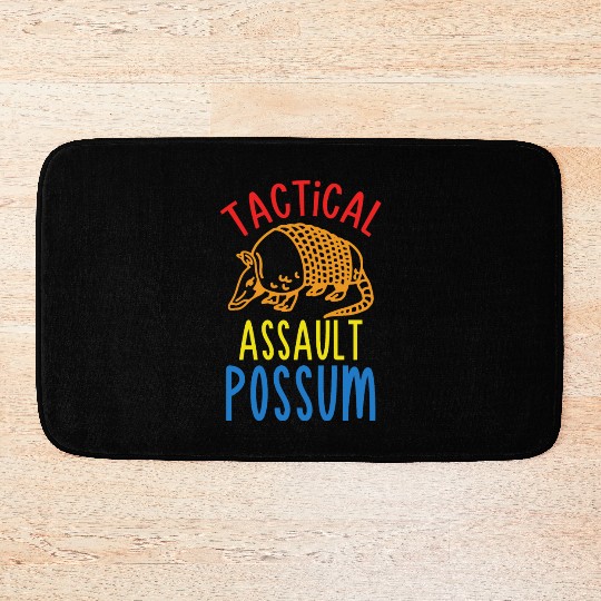 tactical assault possum Bath Mats