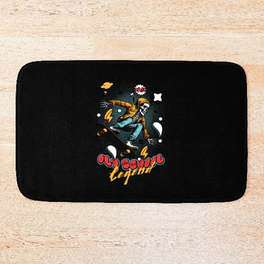 OLD SCHOOL Legend Skateboard Pop-Art Style 242 Bath Mats