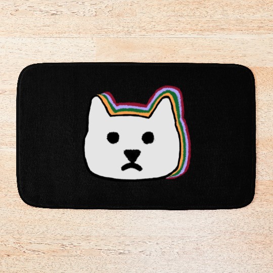 cat face Bath Mats