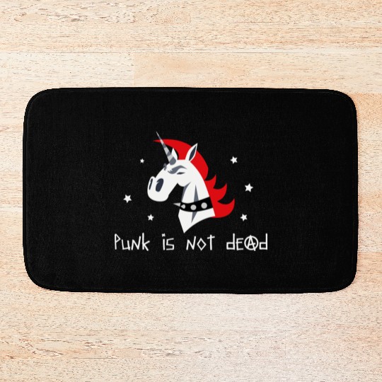 Punk Is Not Dead Punk Rock Gift Idea Bath Mats