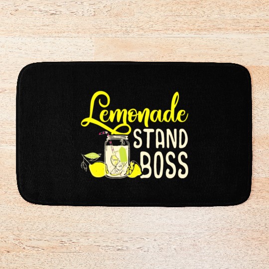 Lemonade Stand Boss Funny Lemon Juice Businesslemo Bath Mats