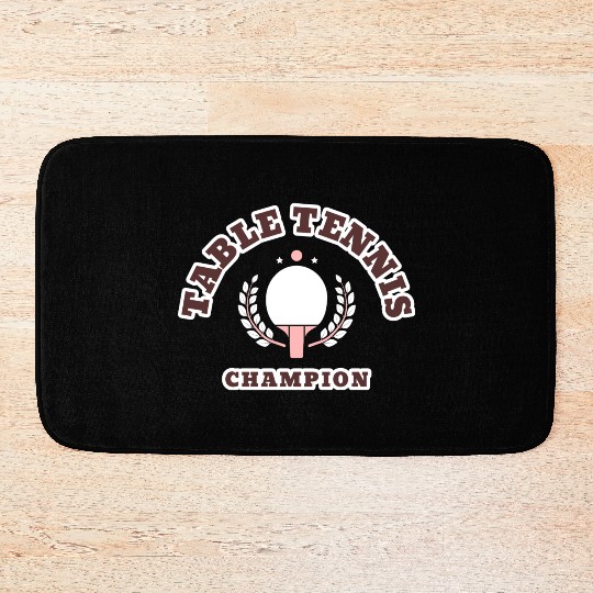 Table Tennis Ping Pong Sports Champion Bath Mats