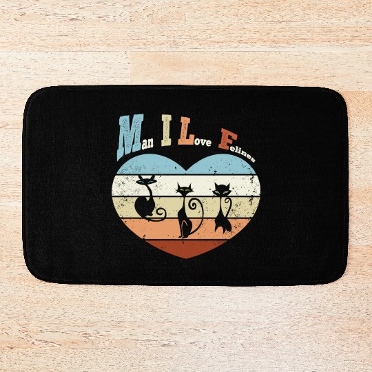 Man I Love Felines Bath Mats