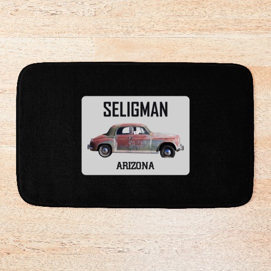 Old car city of Seligman in Arizonna, US Route 66 Bath Mats