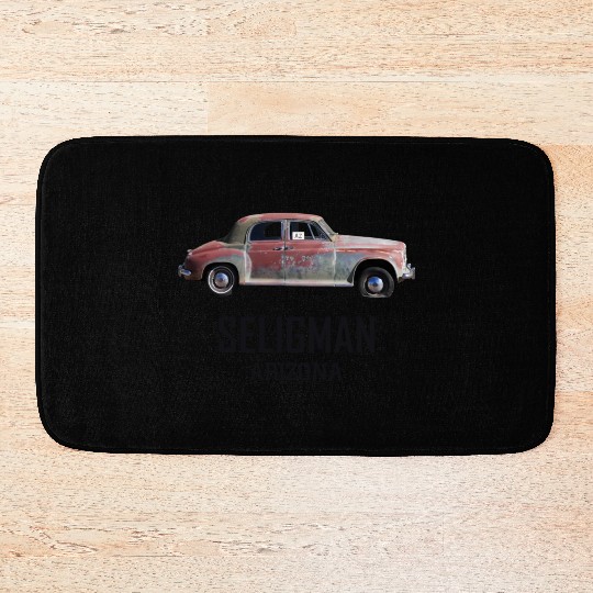 Old car city of Seligman in Arizonna, US Route 66 Bath Mats