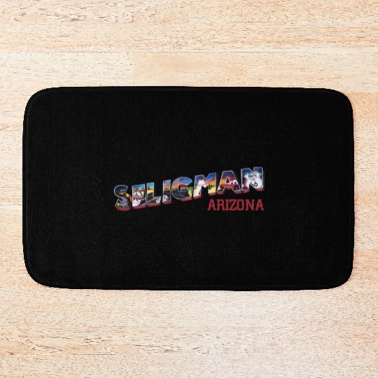 City of Seligman in Arizonna, US Route 66 Bath Mats