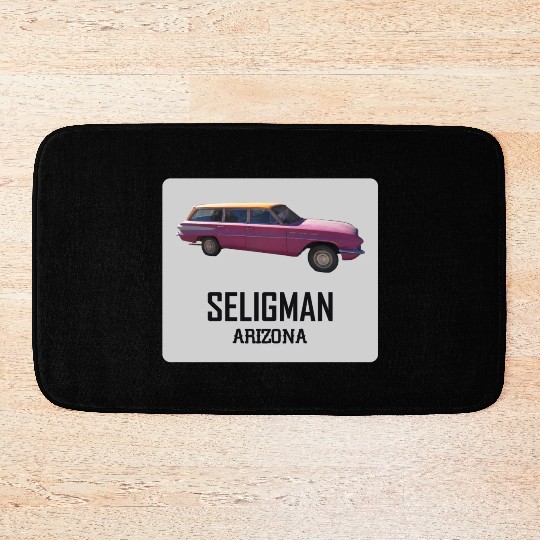 Old car city of Seligman in Arizonna, US Route 66 Bath Mats