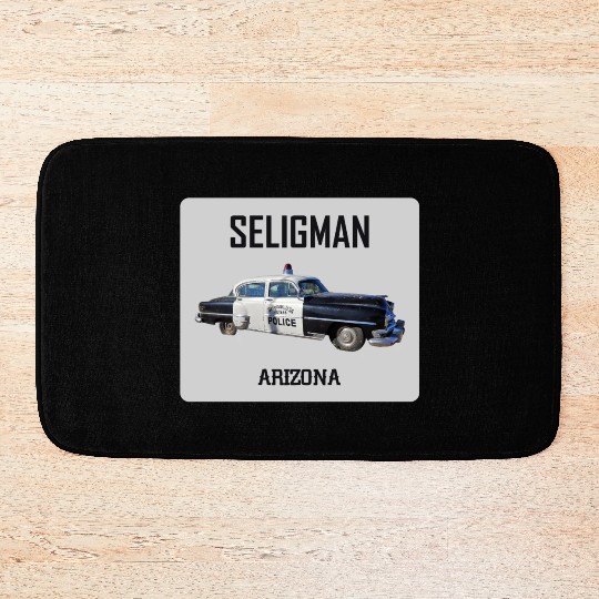 Old car city of Seligman in Arizonna, US Route 66 Bath Mats