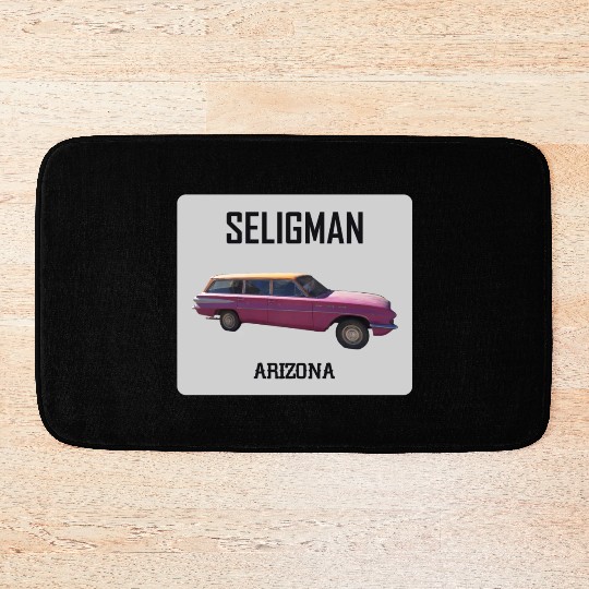 Old car city of Seligman in Arizonna, US Route 66 Bath Mats