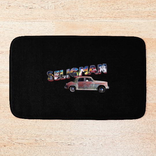 Old car city of Seligman in Arizonna, US Route 66 Bath Mats