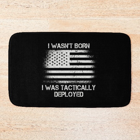 Patriotic Army Veteran Us Soldier Saying Bath Mats