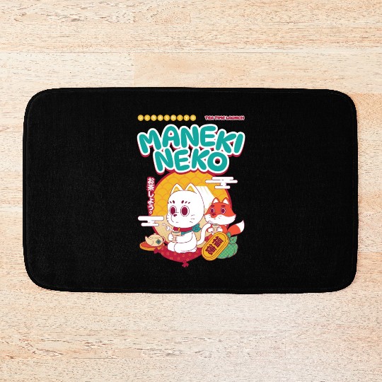Maneki Neko. Bath Mats