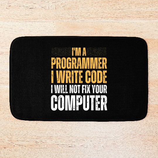 Computer Science Programmer Saying For Men Women Bath Mats