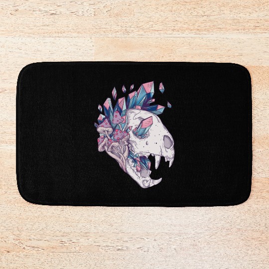 Crystal Cat Skull Bath Mats