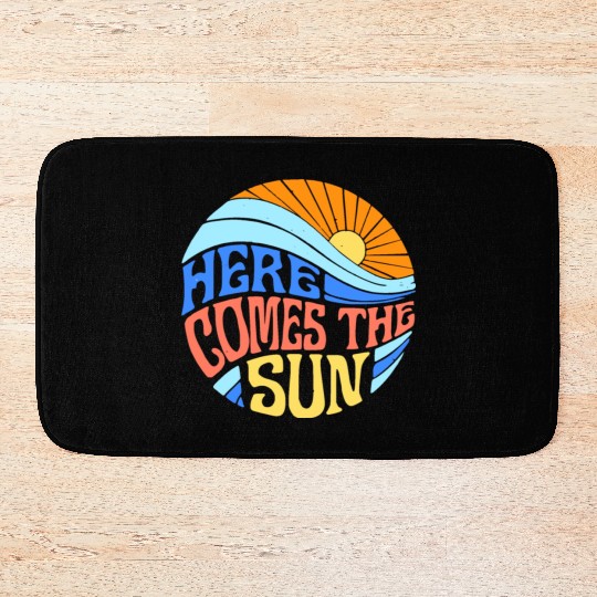 Here comes the sun Bath Mats
