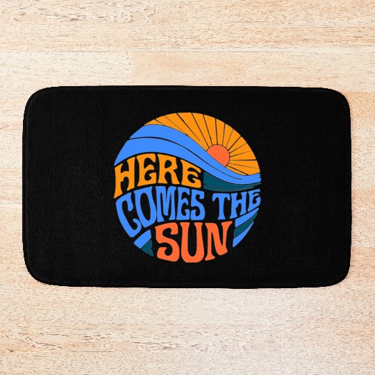 Here comes the sun Bath Mats