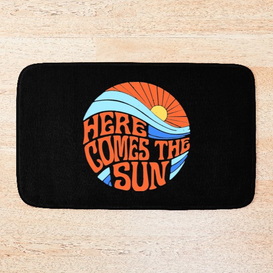 Here comes the sun Bath Mats