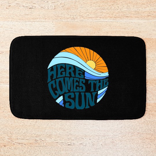 Here comes the sun Bath Mats
